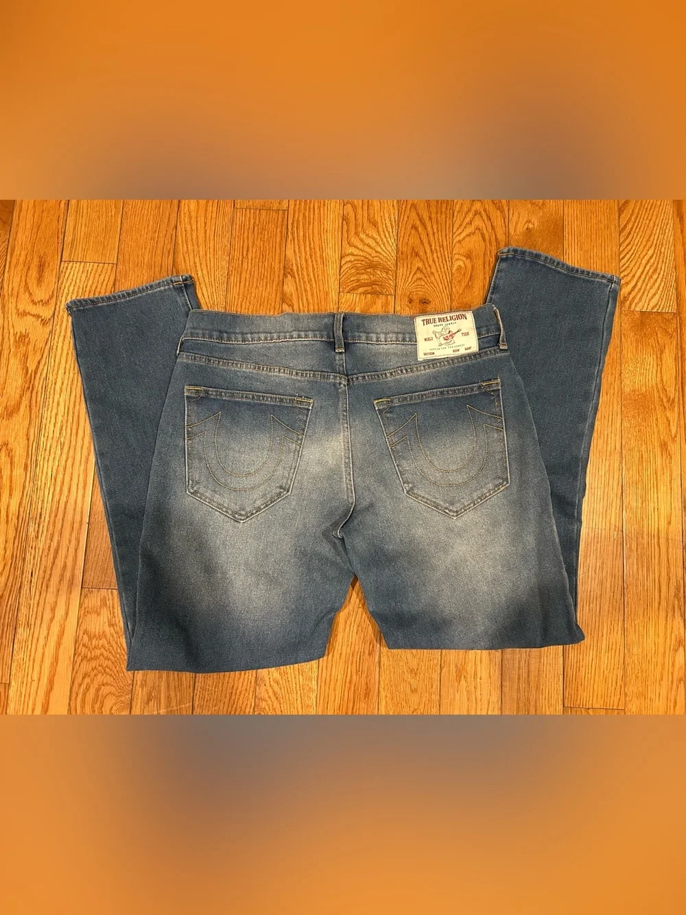 True Religion Geno Relaxed‎ Slim Jeans Men's 33 Blue Denim Wash Casual Pants Y2K